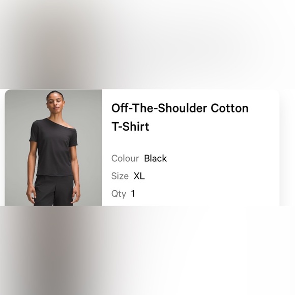 Lululemon Off-The-Shoulder T-Shirt - Picture 2 of 4